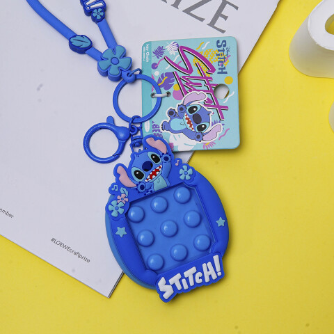 Llavero Infantil POP IT Stitch con Enganche 7 x 9 cm U