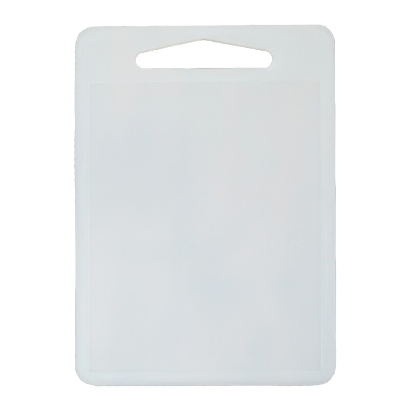 Tabla de picar chica con canaleta de plástico BLANCO