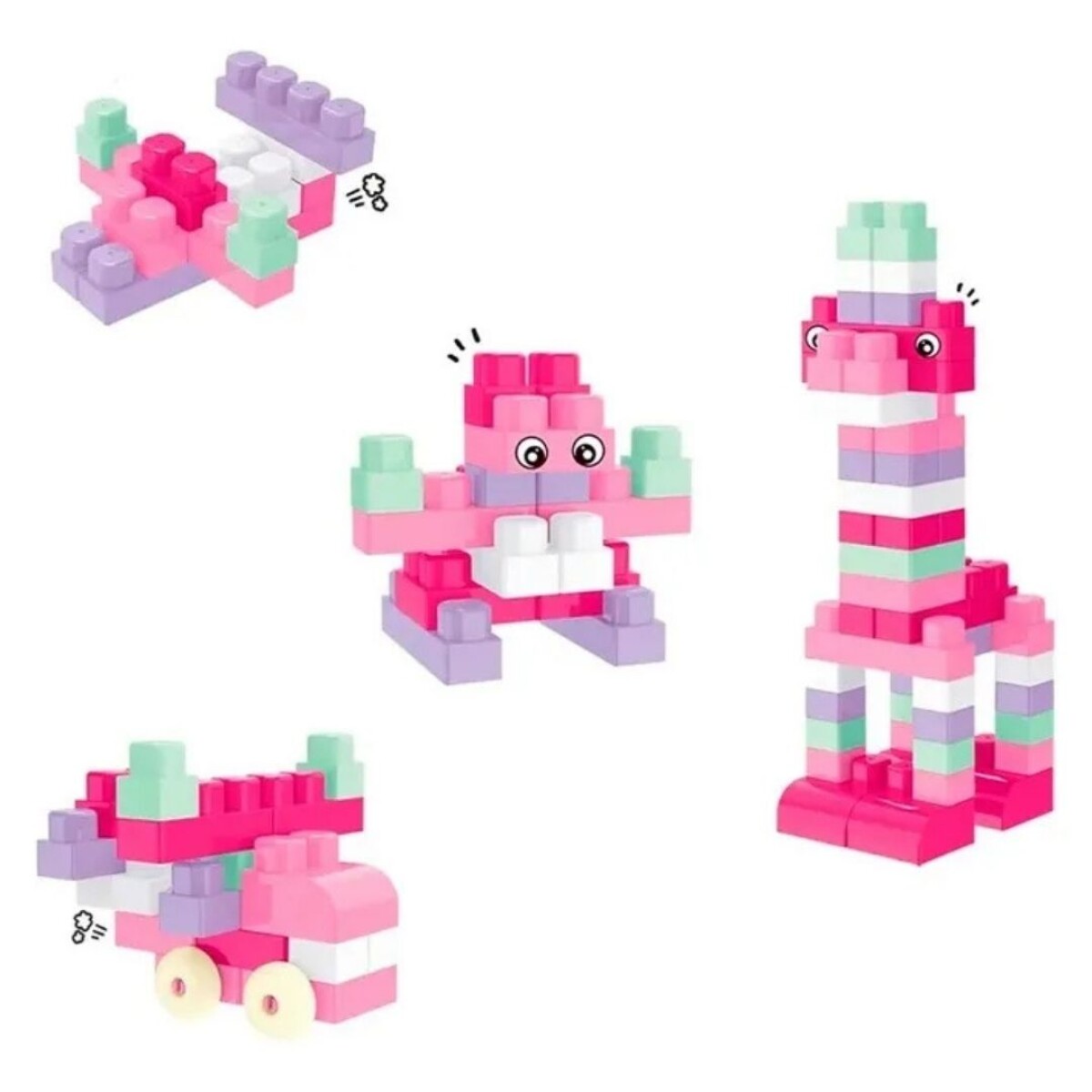 Set De Bloques De Construccion Infantil - ROSA 