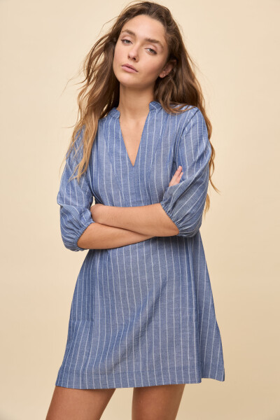 VESTIDO TALA STRIPED Azul Marino