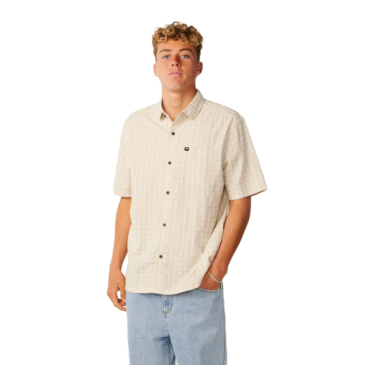 Camisa Rip Curl Classic Surf Check - Beige 