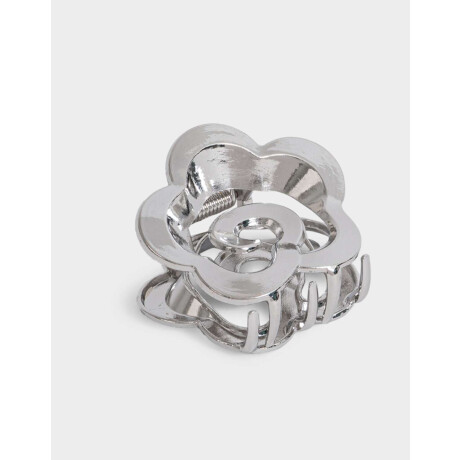 Broche Flor Plateado