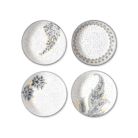 PORTMEIRION S MILLER ARTISANNE NOIR BOWL 22 CM X2 PORTMEIRION S MILLER ARTISANNE NOIR BOWL 22 CM X2