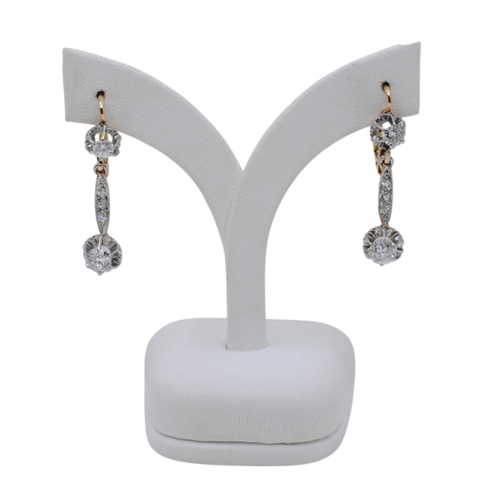 Caravanas oro 18k brillantes y diamantes Caravanas oro 18k brillantes y diamantes