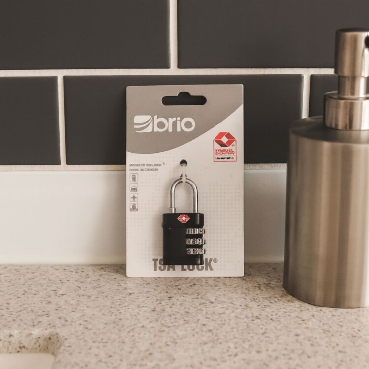CANDADO PARA VALIJA CON COMBINACION BRIO NEGRO