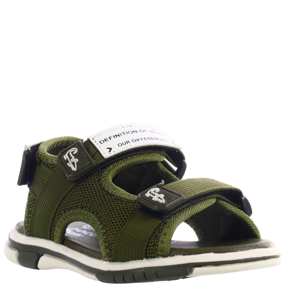 Sandalias de Niño Croco Kids TOMMY deportiva con velcros - Verde Oliva 