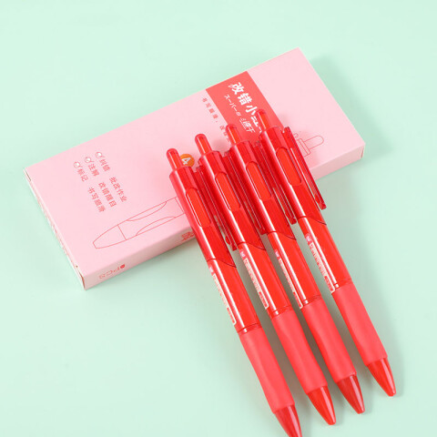 Bolígrafos gel secado rápido c/ recarga roja 0.5 mm x4 Bolígrafos Gel Secado Rápido C/ Recarga Roja 0.5 Mm X4
