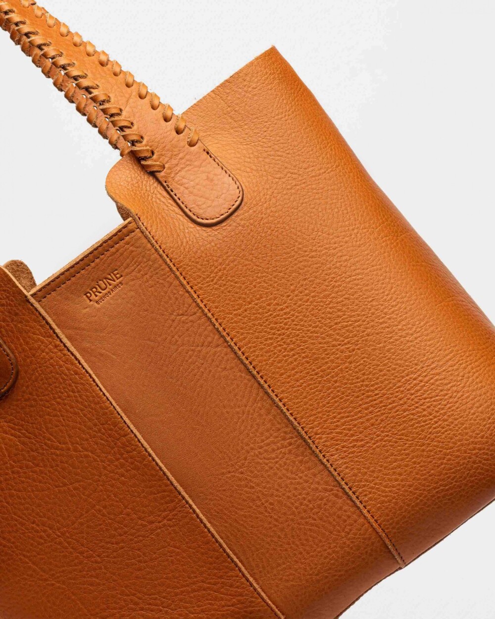 Shopper The Braided En Cuero Vegetal Marron