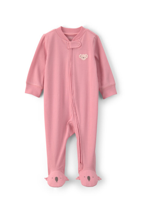 Pijama una pieza de algodón, con pie, rosado, diseño koala Pijama una pieza de algodón, con pie, rosado, diseño koala