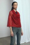 Capa lurex party rojo