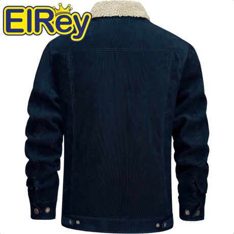 Campera Uzspace Pana Corderito Moda Hombre Urban Azul