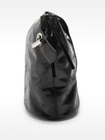 Bolso De Hombro Efecto Craquelado negro