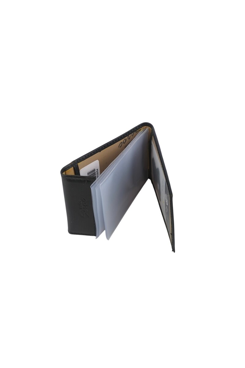 Porta documentos con separador transparente interior Negro