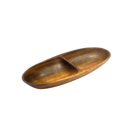 Copetinero Oval 2 Divisiones Madera 32X12X4Cm Copetinero Oval 2 Divisiones Madera 32X12X4Cm