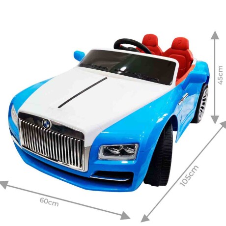 Auto A Batería 12v C/Control + App Bluetooth + Música Azul
