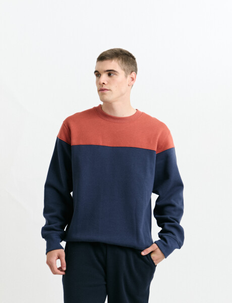 470916 SWEATER HARRY Naranja/azul Piedra