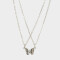 Collares para compartir Con Mariposas Set De Collares Para Compartir De Mariposas - Plateado