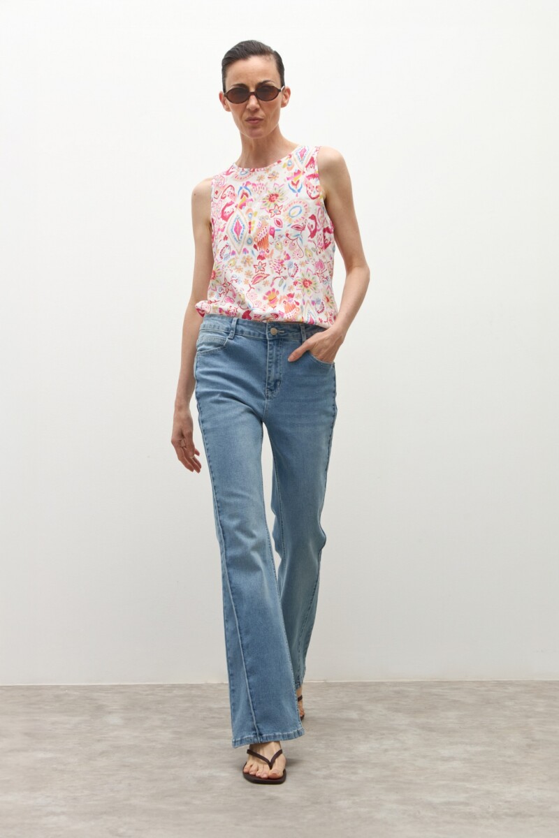 Blusa estampada paisley - rojo 