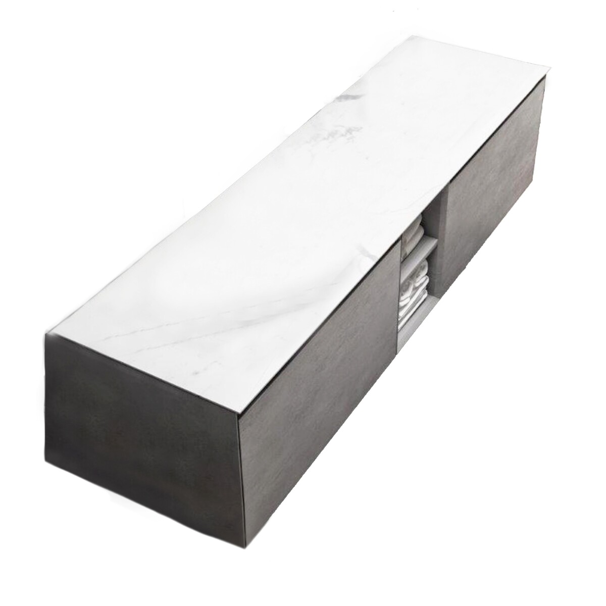 Mueble Doble Con Cajones - Cada Modulo Es De 59.2X51.9X45 - Color Gris Claro 