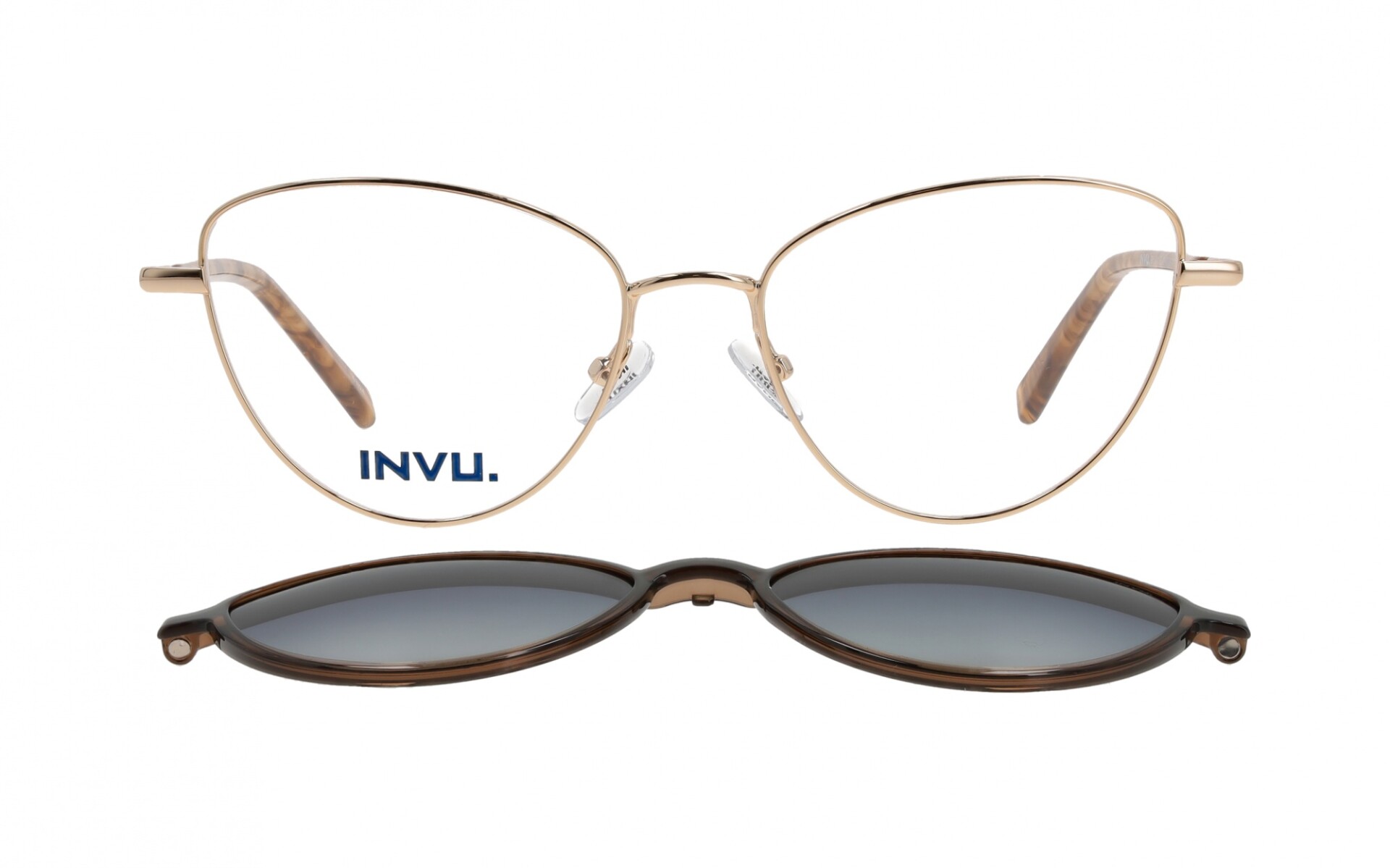 INVU Clip-On 32503A col Gold/Brown 