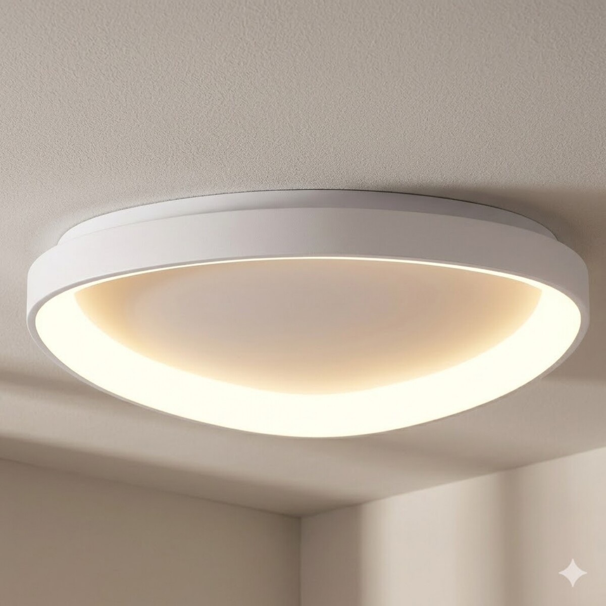 Plafón LED, Diseño triangular, Dimerizable 48W 65CM - BLANCO 