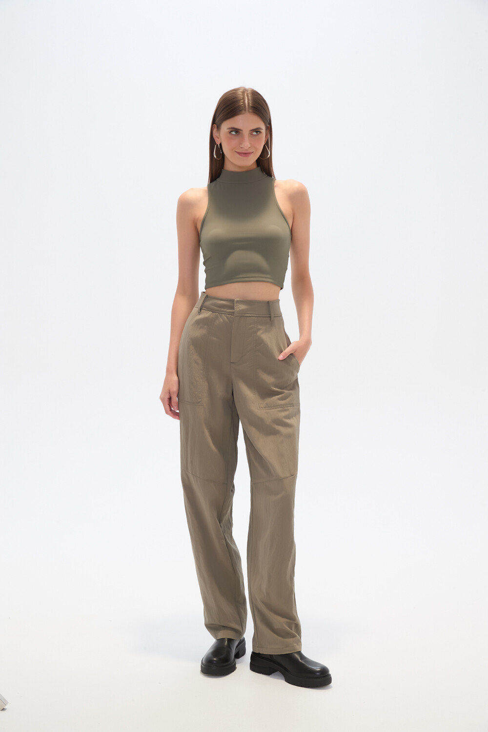 Pantalon Rilon Verde Oliva Claro