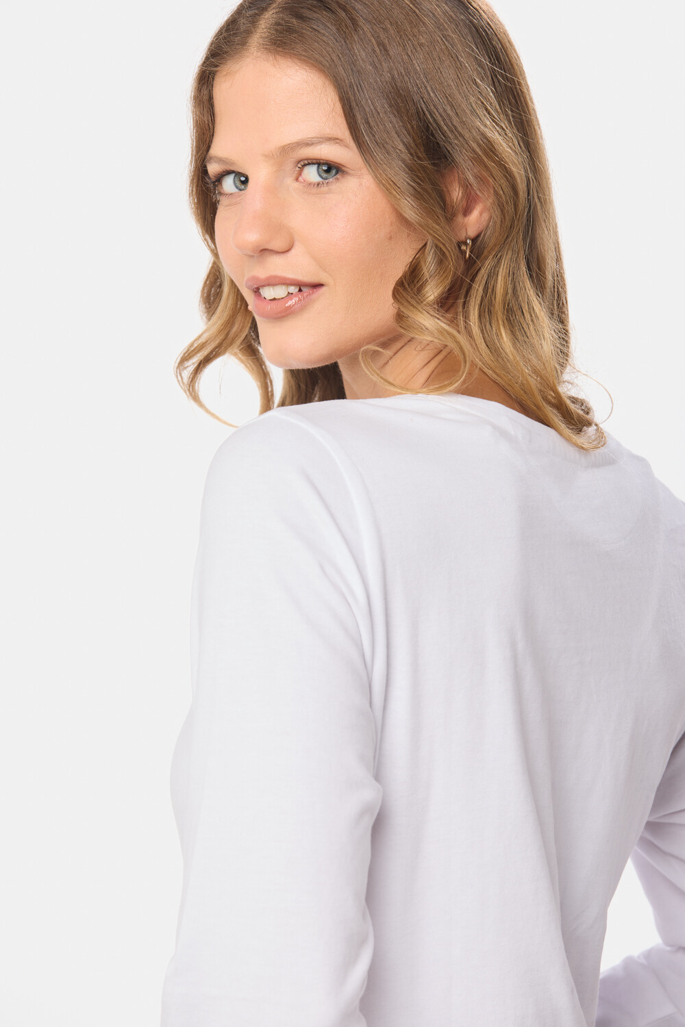 REMERA LISA MANGA LARGA Blanco