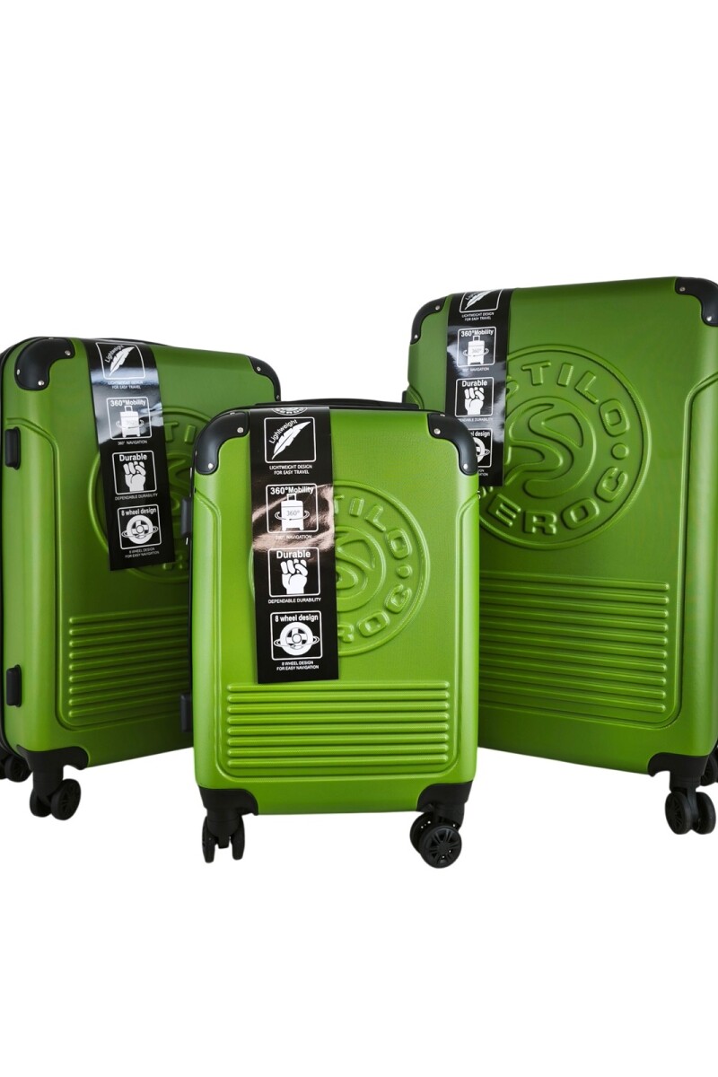 Set valijas ABS Verde claro