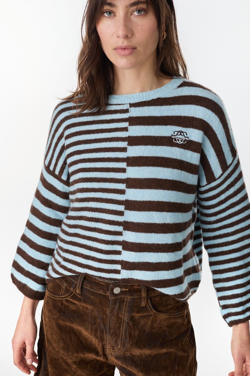 Sweater Calipso Chocolate/Celeste