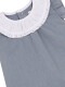 Vestido Cuello Contraste Gris