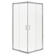 Mampara Esquinera Recta de Vidrio 6mm con Perfiles de Aluminio 90x90x200 cm GRIS