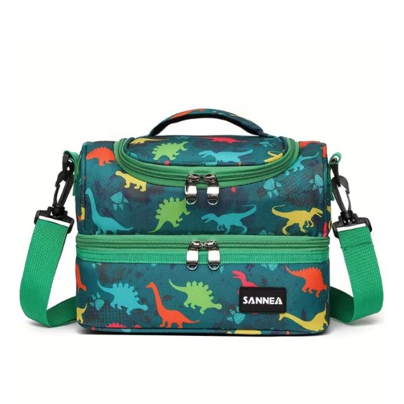 Lunchera Escolar Termica Infantil Sannea 2 Pisos 7 Litros Verde