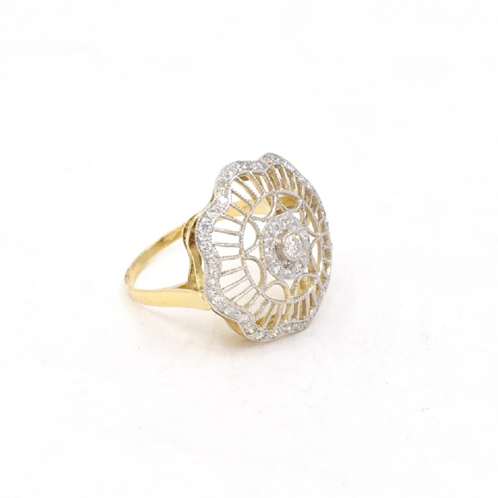 Anillo Antiguo En Oro 18K Y Brillantes Anillo Antiguo En Oro 18K Y Brillantes