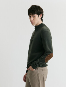 470996 SWEATER MEDIO CIERRE HARRINGTON LABEL Oliva