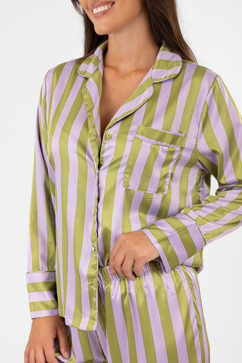 Pijama stripes bk Lila