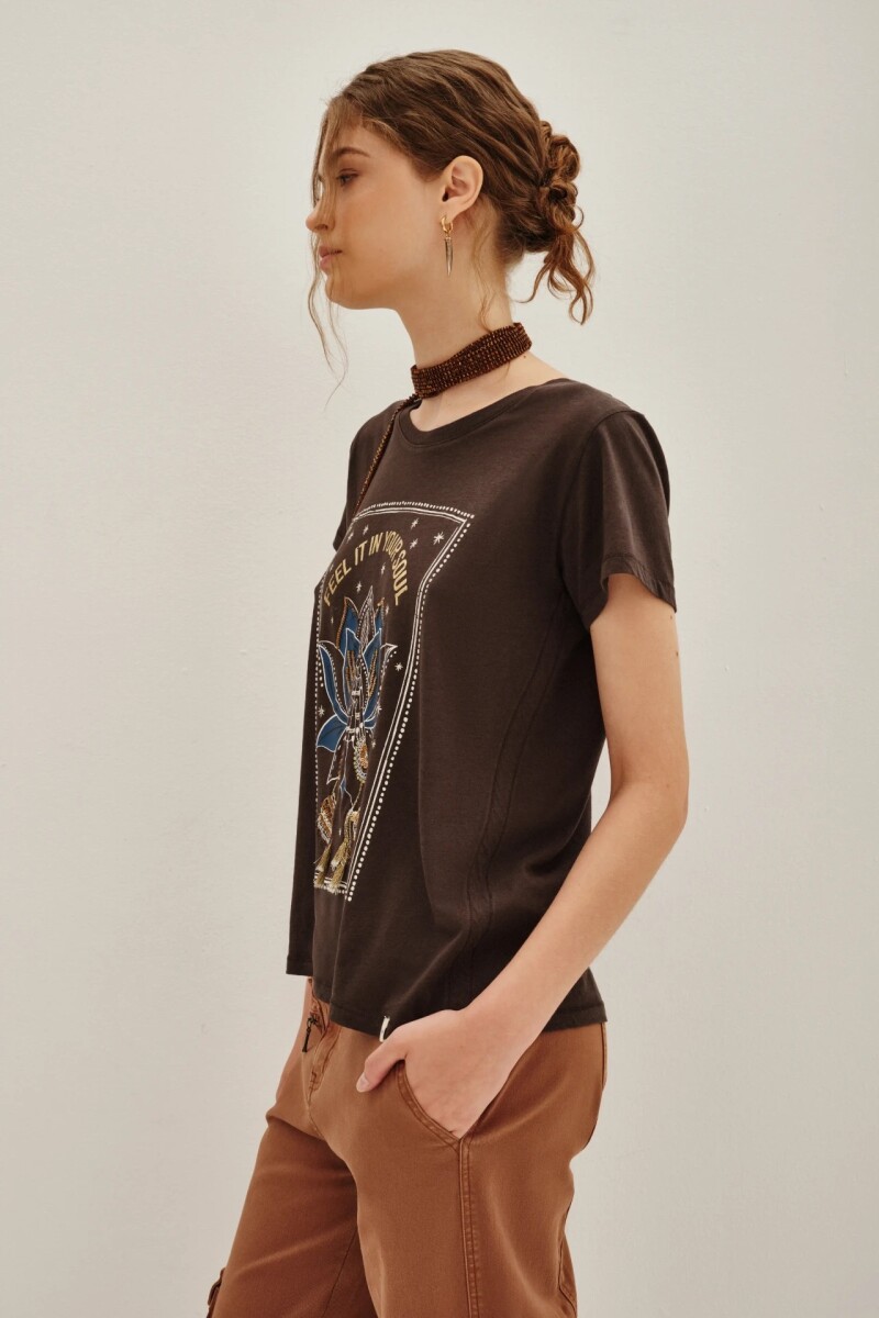 Remera Mudra Hands Gris Oscuro