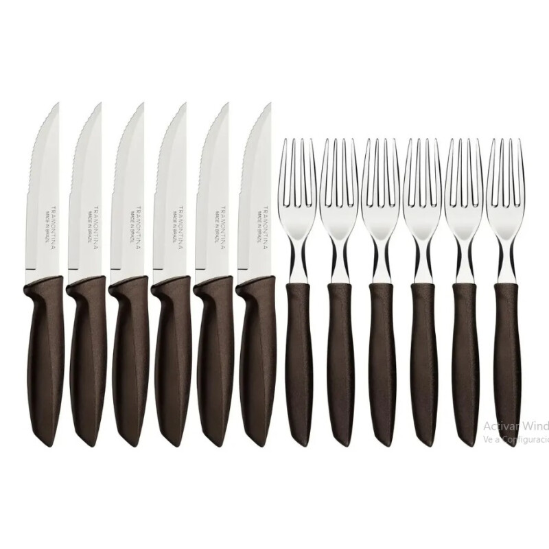 Juego de Cubiertos Tramontina Plenus Jumbo Asado 12 Piezas Acero Inoxidable Juego de Cubiertos Tramontina Plenus Jumbo Asado 12 Piezas Acero Inoxidable
