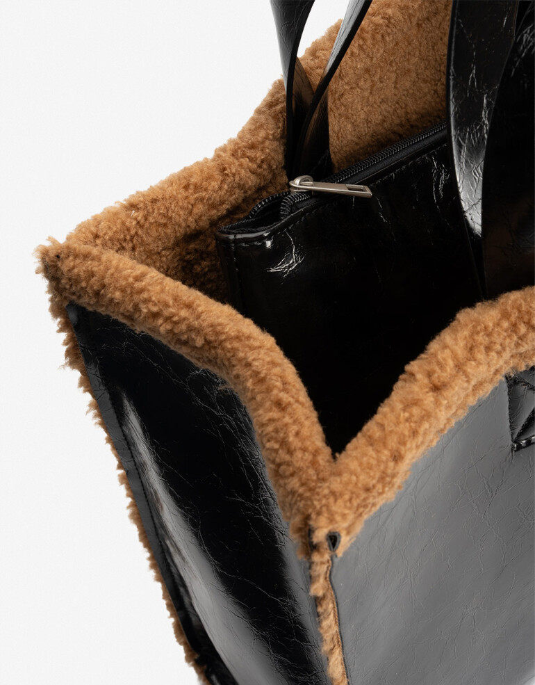 Shopper Cartera Shopper Reversible - Negro