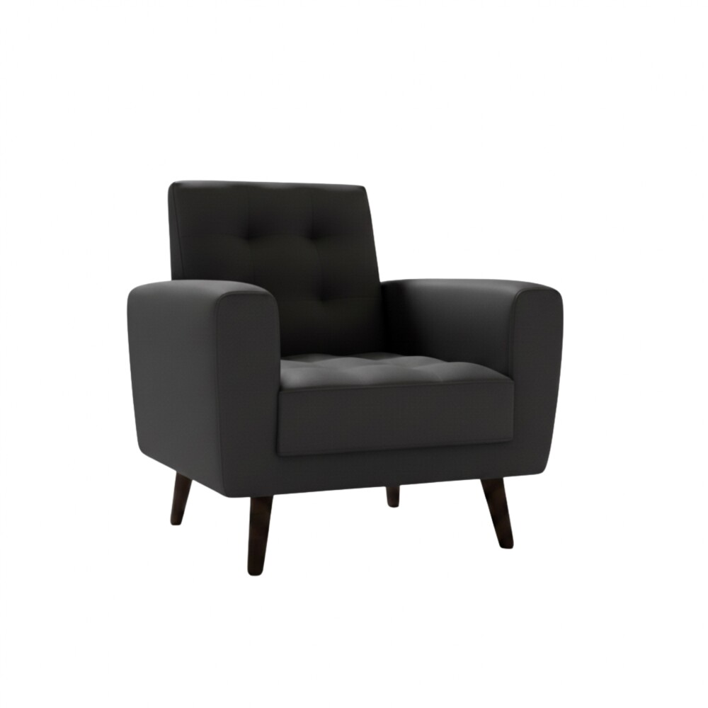 Butaca 1 Cuerpo - Eco-Cuero Livia Negro