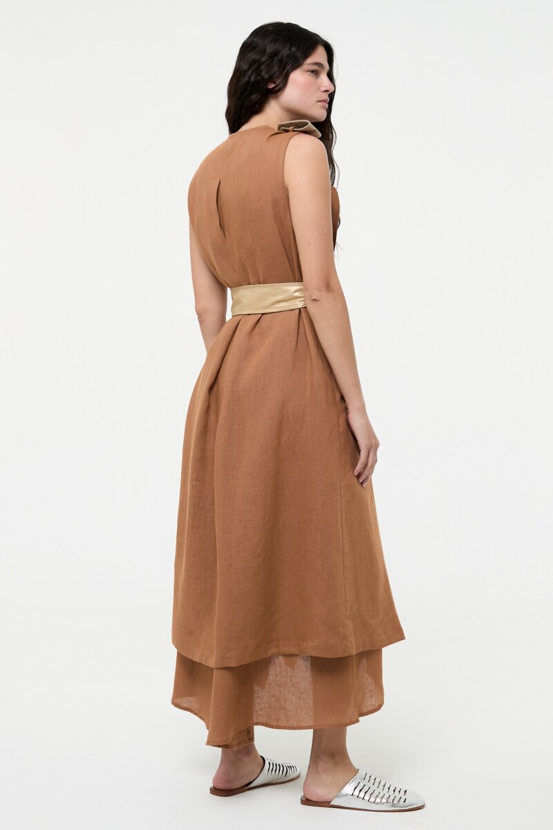 CHALECO LARGO Camel