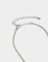 Collares Cortos Moño Collar Corto Moño & Strass - Plateado