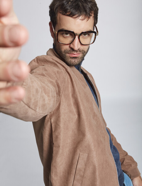 Campera bomber gamuza topo