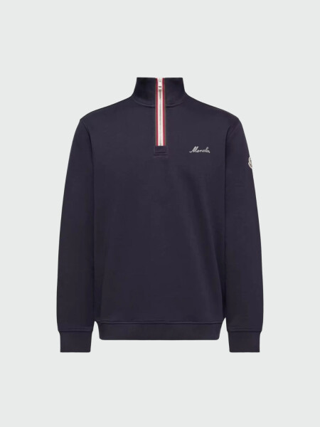 MONCLER - Buzo de Cuello Tortuga Azul Marino