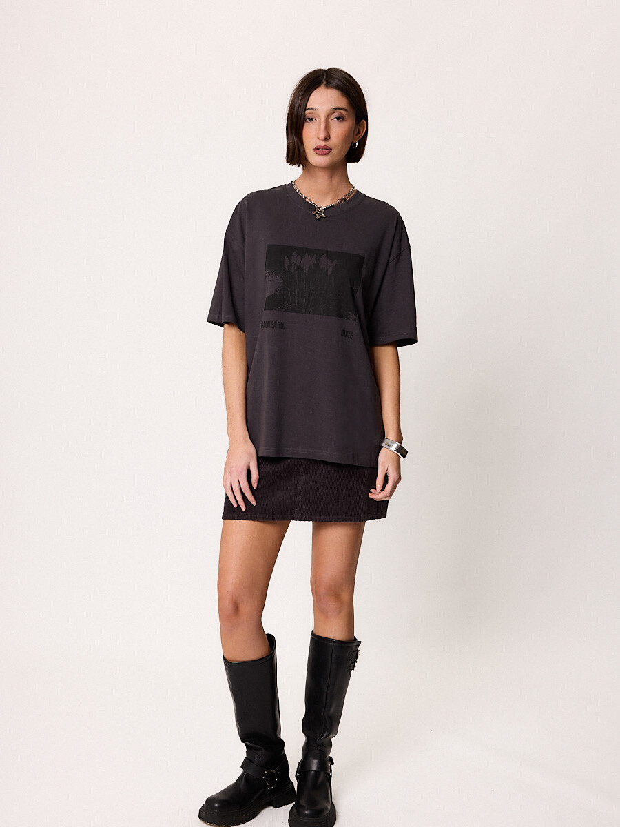 T-SHIRT M/C ORROZ DIXIE Gris Oscuro