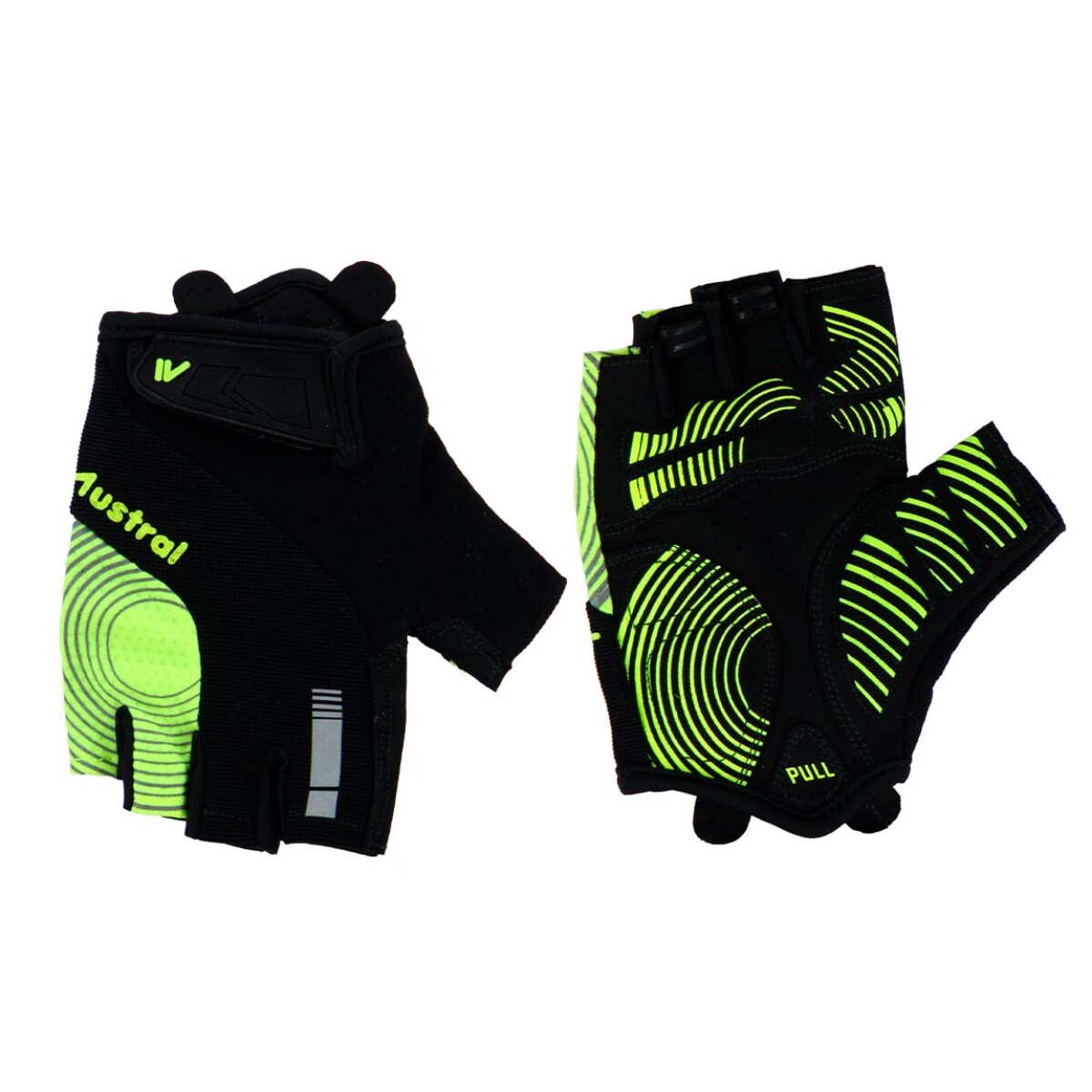 Austral Guantes SHORT FINGER CYCLING - Negro/Amarillo - Negro-Amarillo 