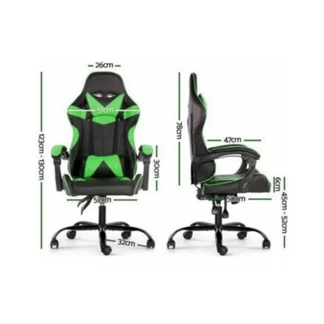 Silla Gamer Lumax Rom Negro y Verde Silla Gamer Lumax Rom Negro y Verde