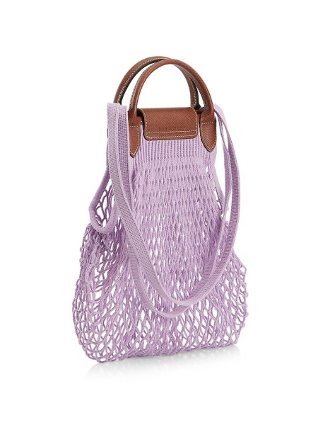 Longchamp -Cartera Longchamp de red, Le pliage Filet Violeta