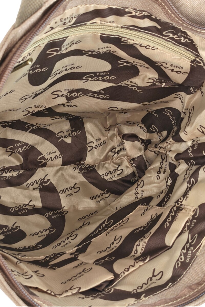 Bolso Tote de Lona Casual Marrón