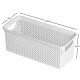 Cesto organizador calado línea rectangular P BLANCO