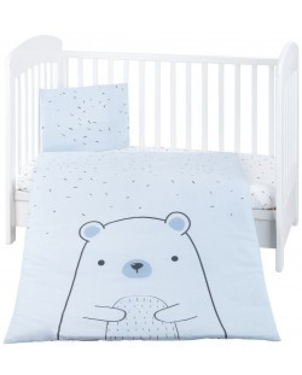 Set textil para cuna KIKKABOO 5pz bear - celeste 